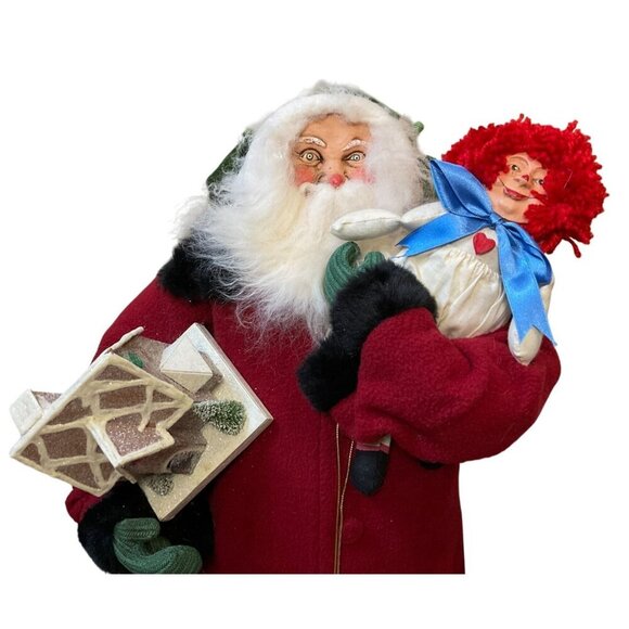 Dee Gann for Raz Imports 29 inch Plush Embellished Detailed VTG Santa Figure NWT - Picture 4 of 10